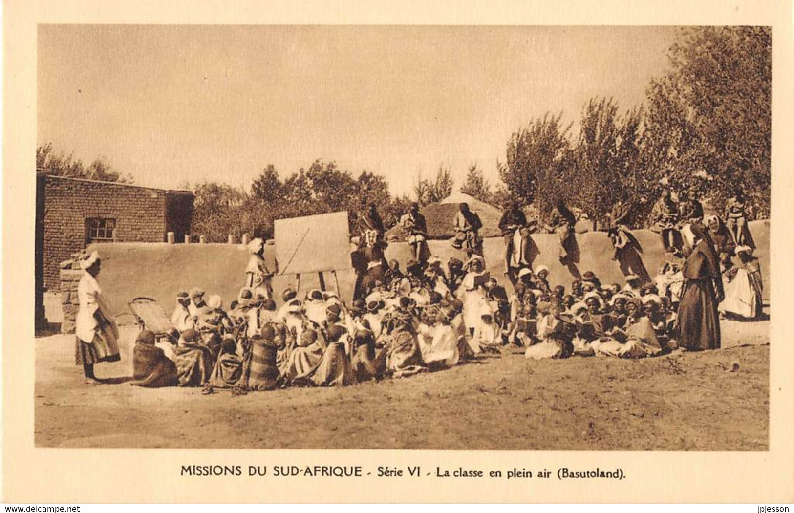 LESOTHO - LA CLASSE EN PLEIN AIR ( BASUTOLAND ) - "MISSIONS DU SUD AFRIQUE" SERIE VI - Lesotho