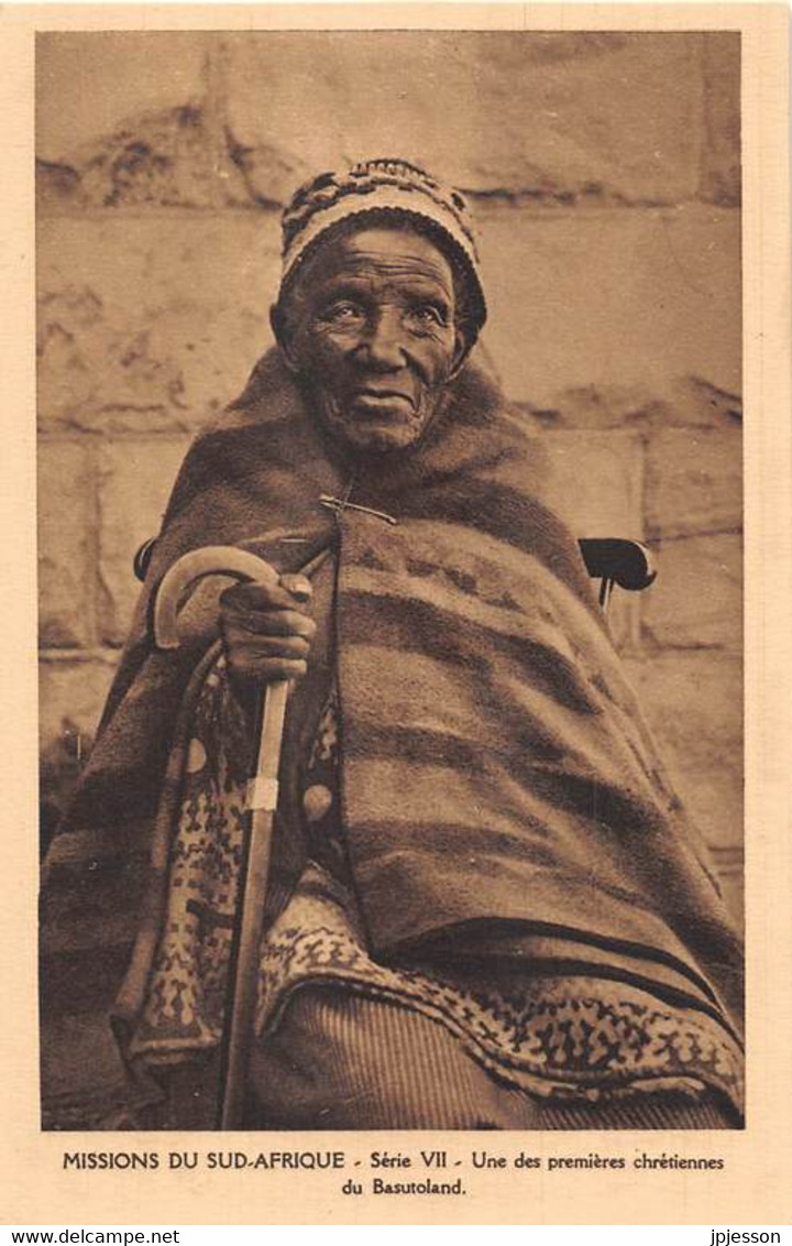 LESOTHO -  UNE DES PREMIERES CHRETIENNES DU BASUTOLAND - "MISSIONS DU SUD AFRIQUE" SERIE VII - Lesotho