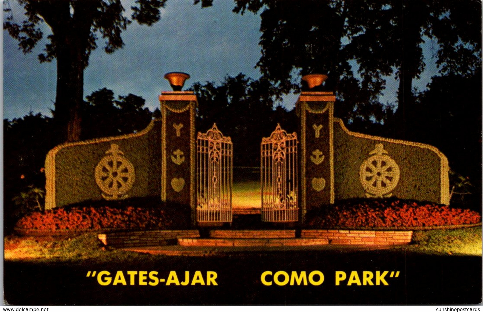 Minnesota St Paul Como Park Gates Ajar At Night - St Paul