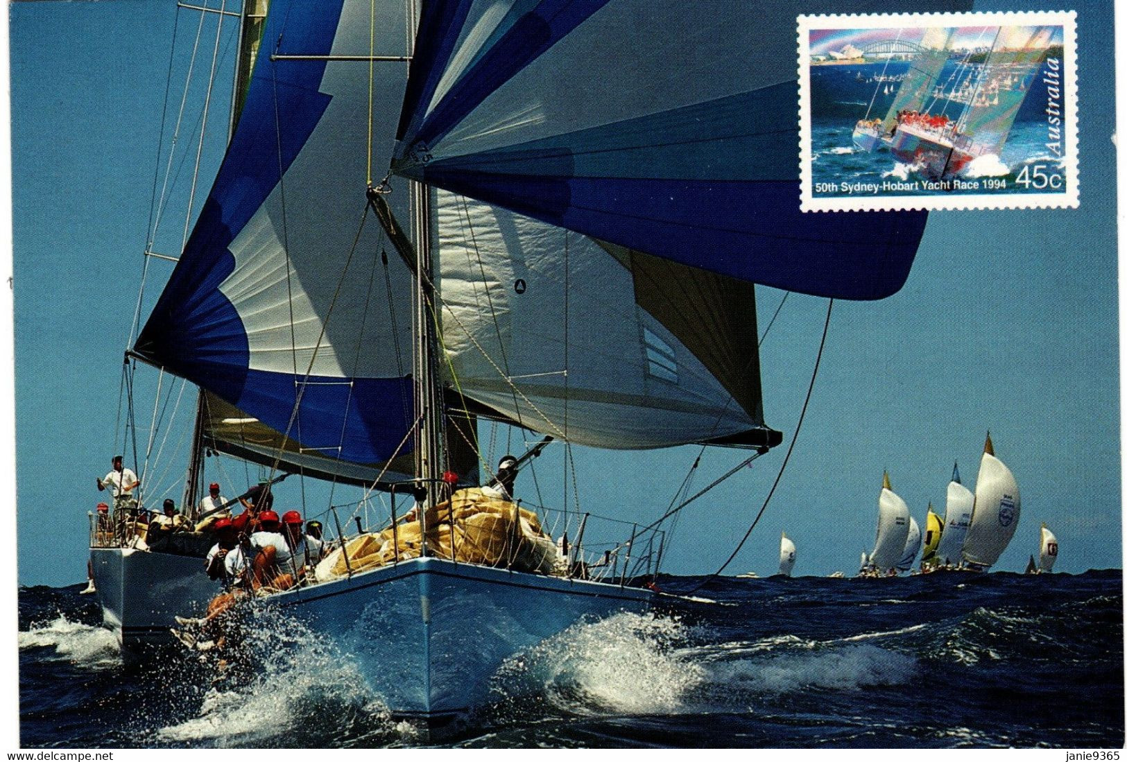 Australia 1994 Sydney-Hobart Yacht Race,The Fleet Heads South, Postcard - Other & Unclassified