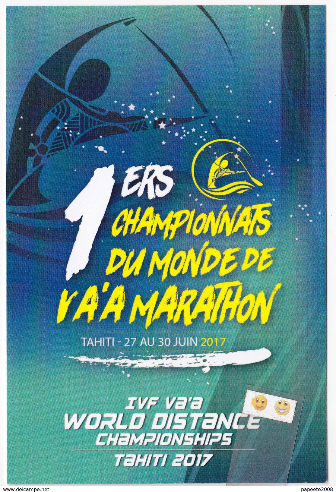 Polynésie Française / Tahiti - Carte Postale Prétimbrée à Poster / Juillet 2017 - 1er Championnat Du Monde Va'a Marathon - Neufs