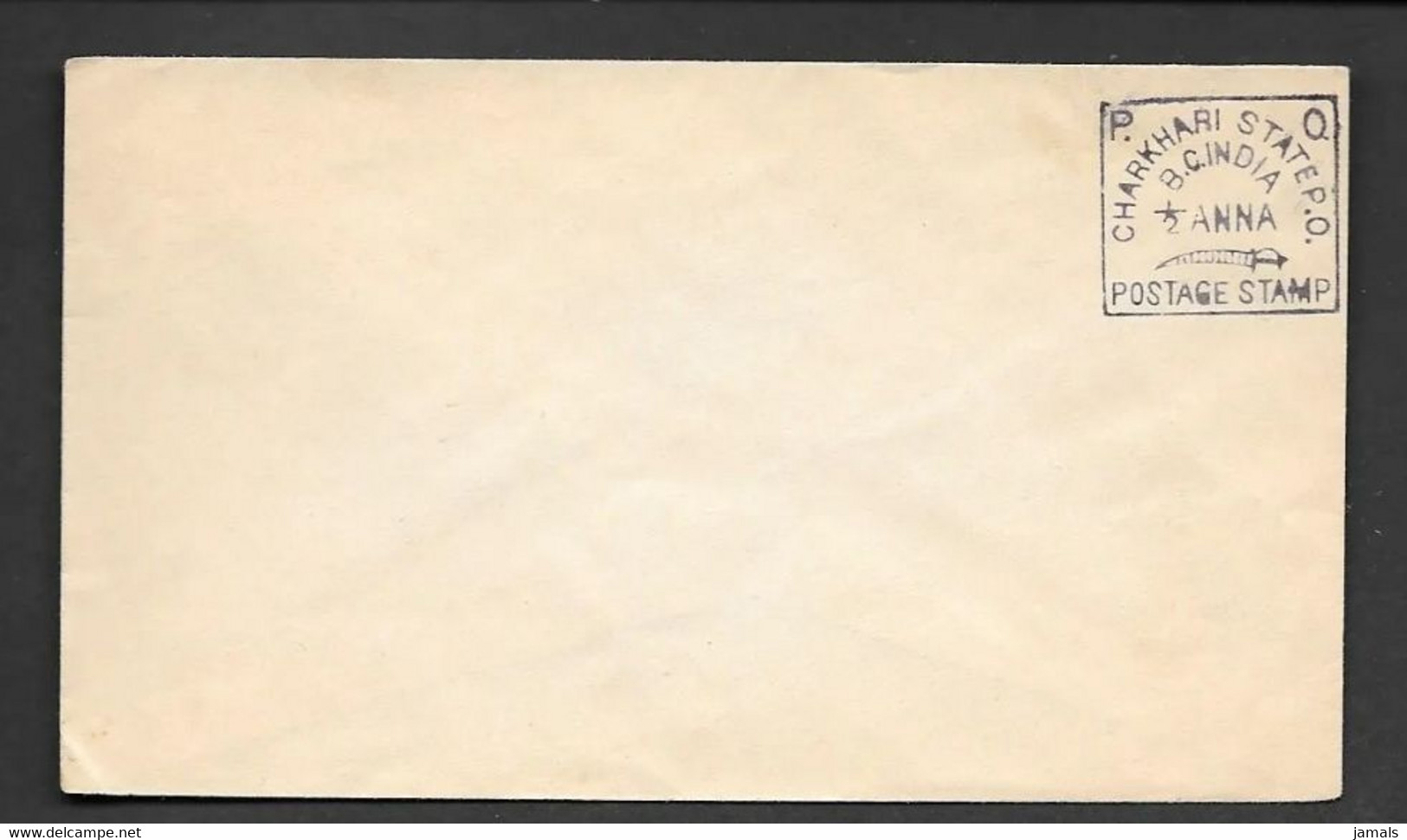 India, Princely State Charkhari, Postal Stationary Envelope, Mint Very Fine, Inde Indien - Charkhari