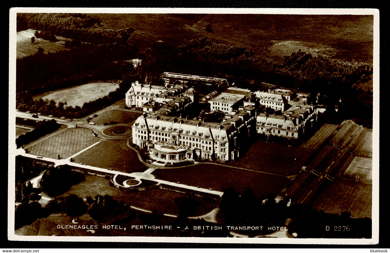 Ref  1593  -  Real Photo Postcard - Gleneagles British Transport Hotel - Perthshire Scotland - Golf Interest - Perthshire