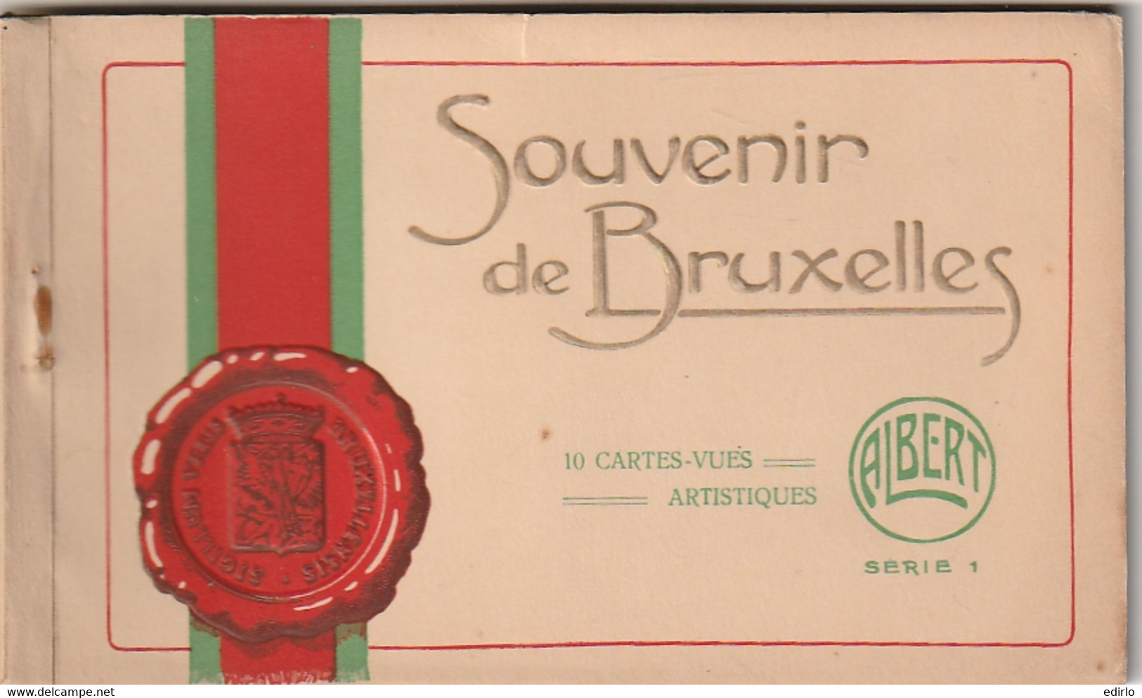 ***  BELGIQUE  ***   Carnet Complet BRUXELLES 10 Cartes  Ensemble TTBE - Lots, Séries, Collections