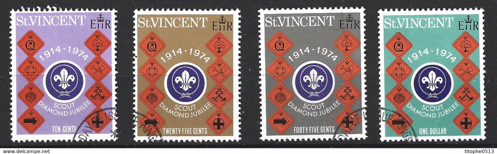 SAINT VINCENT. N°364-7 Oblitérés De 1974. Scoutisme. - Oblitérés