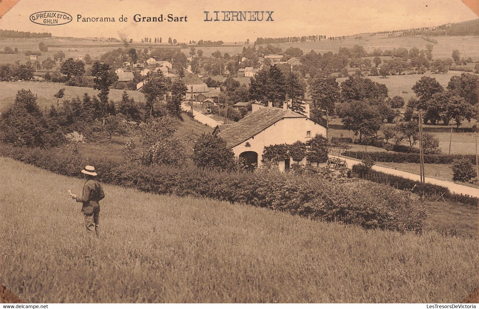 CPA - Belgique - Lierneux - Panorama De Grand Sart - Edit. G. Préaux Et Cie - Animé - Oblitéré Lierneux - Lierneux