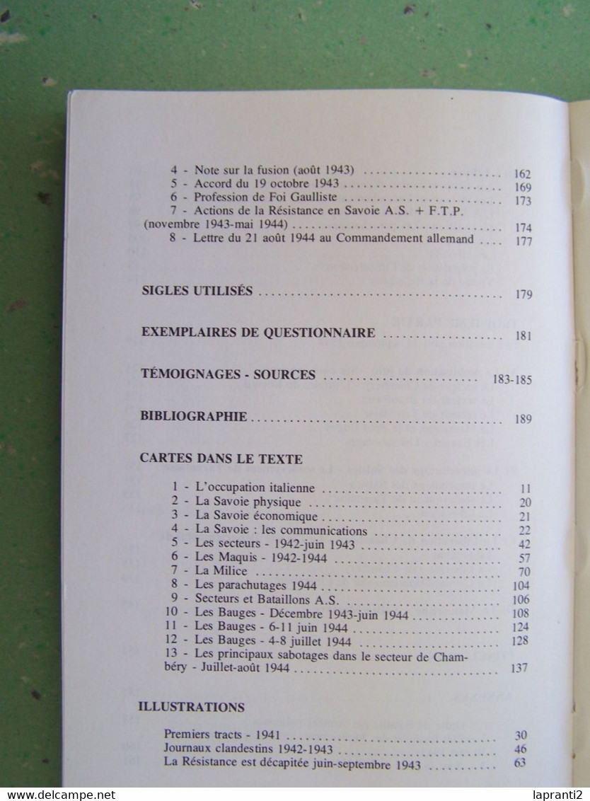 MILITARIA. LA SECONDE GUERRE MONDIALE. LA RESISTANCE EN SAVOIE. 1940 - 1944. LES MOUVEMENTS UNIS DE LA RESISTANCE. - Alpes - Pays-de-Savoie