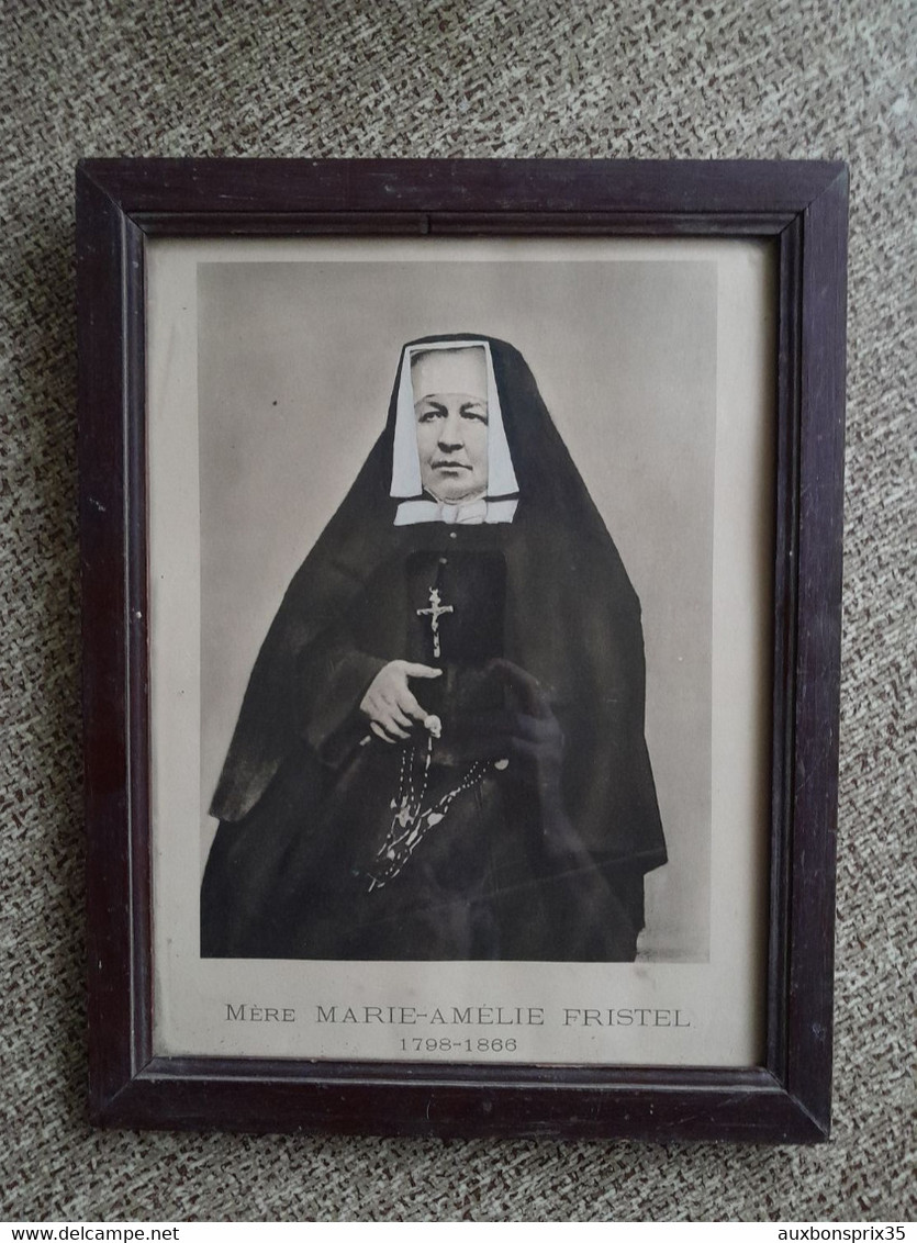 CADRE AVEC PHOTO - MERE MARIE AMELIE FRISTEL - NEE A SAINT MALO EN 1798 ET MORTE A PARAME EN 1866 - 35 - Religion &  Esoterik