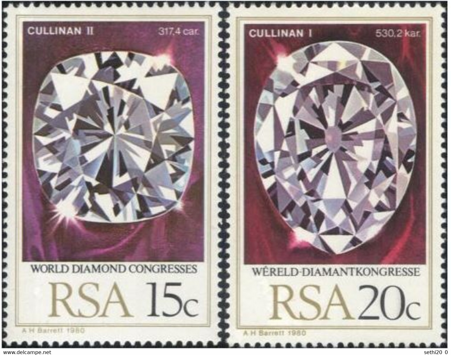 Afrique Du Sud 1980 Minerals Mineraux Diamond Diamant  MNH - Minéraux