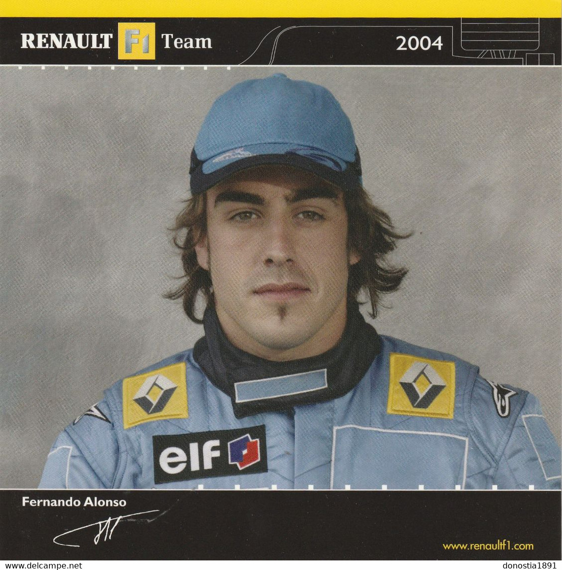 Renault Team F1 - 2004 - Fernando ALONSO - Signature Imprimée   150x150 - Grand Prix / F1