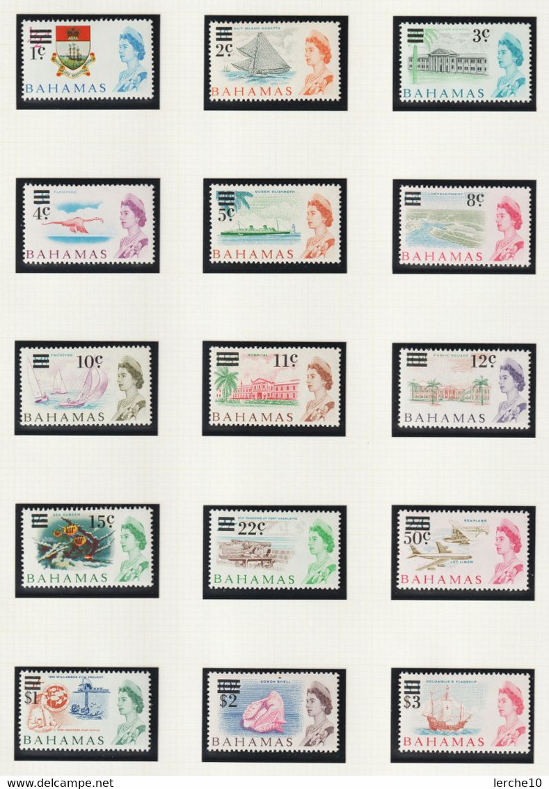 Bahamas 1966 SG 273-287 QEII Scenes Set ** Mint MNH - 1963-1973 Ministerial Government