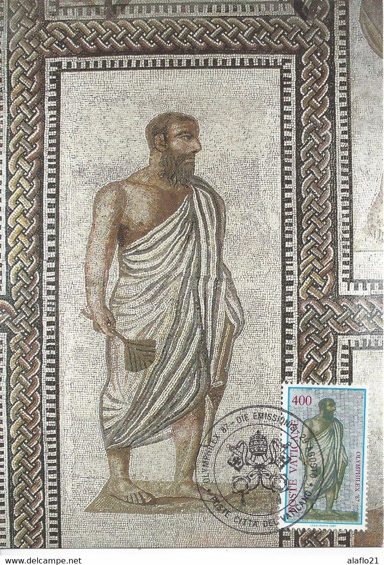 VATICAN - CARTE MAXIMUM - Yvert N° 811 - OLYMPHILEX 1987 - MOSAÏQUEdes THERMES De CARACALLA à ROME - Maximum Cards