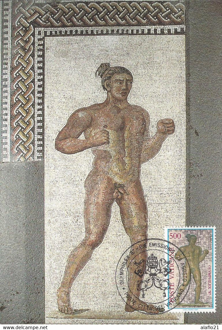 VATICAN - CARTE MAXIMUM - Yvert N° 812 - OLYMPHILEX 1987 - MOSAÏQUEdes THERMES De CARACALLA à ROME - Cartas Máxima