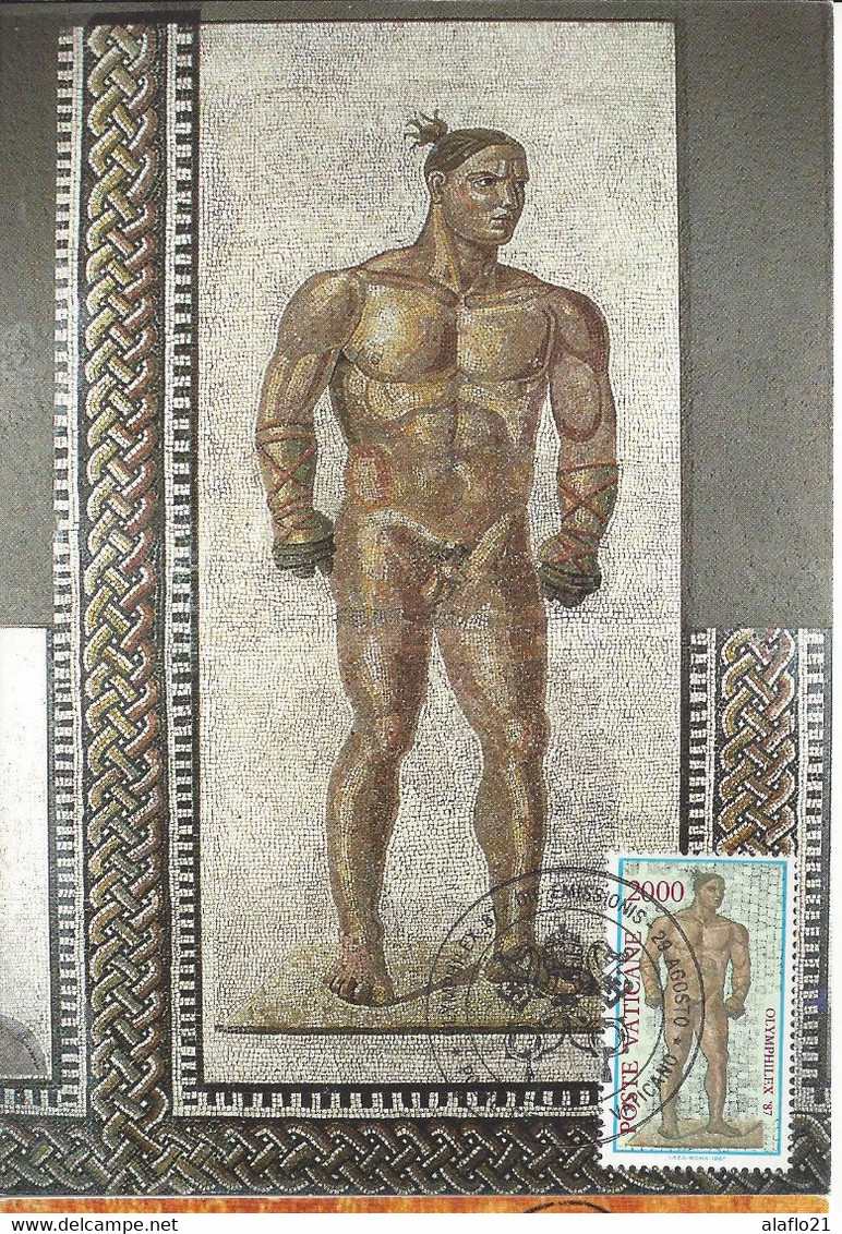 VATICAN - CARTE MAXIMUM - Yvert N° 814 - OLYMPHILEX 1987 - MOSAÏQUEdes THERMES De CARACALLA à ROME - Cartas Máxima