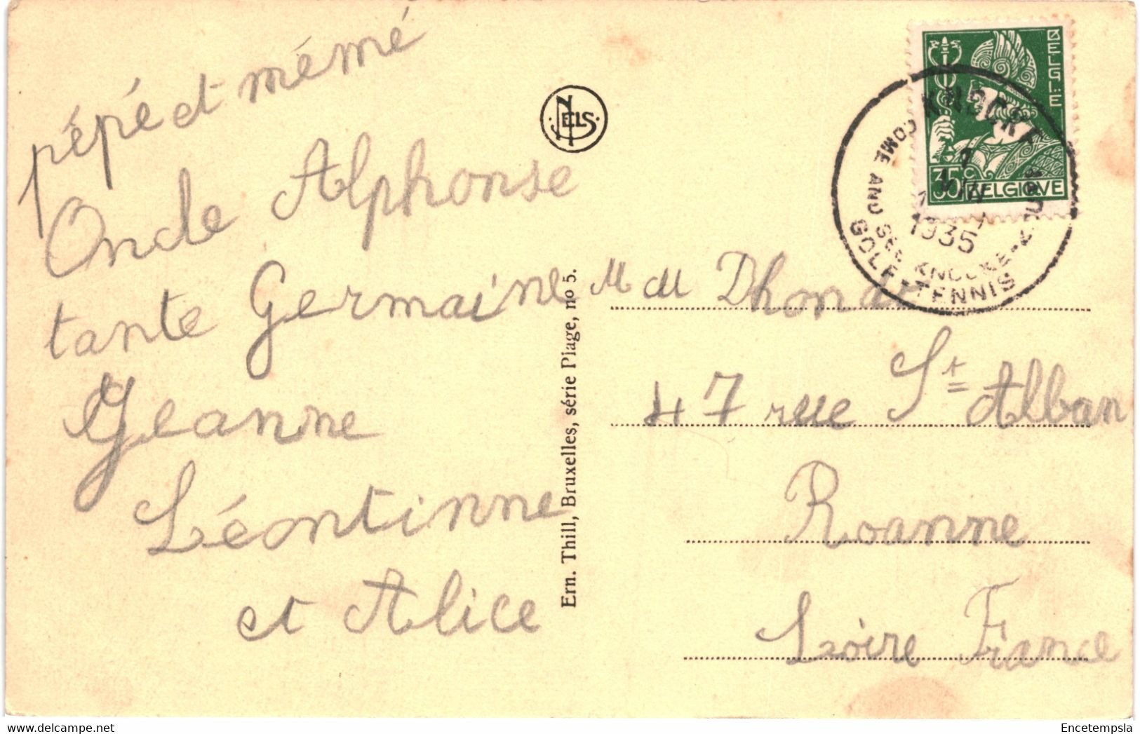 CPA Carte Postale Belgique Knocke Sur Mer  Tout Son Bonheur Dans Un Sourire 1935 VM62370 - Knokke