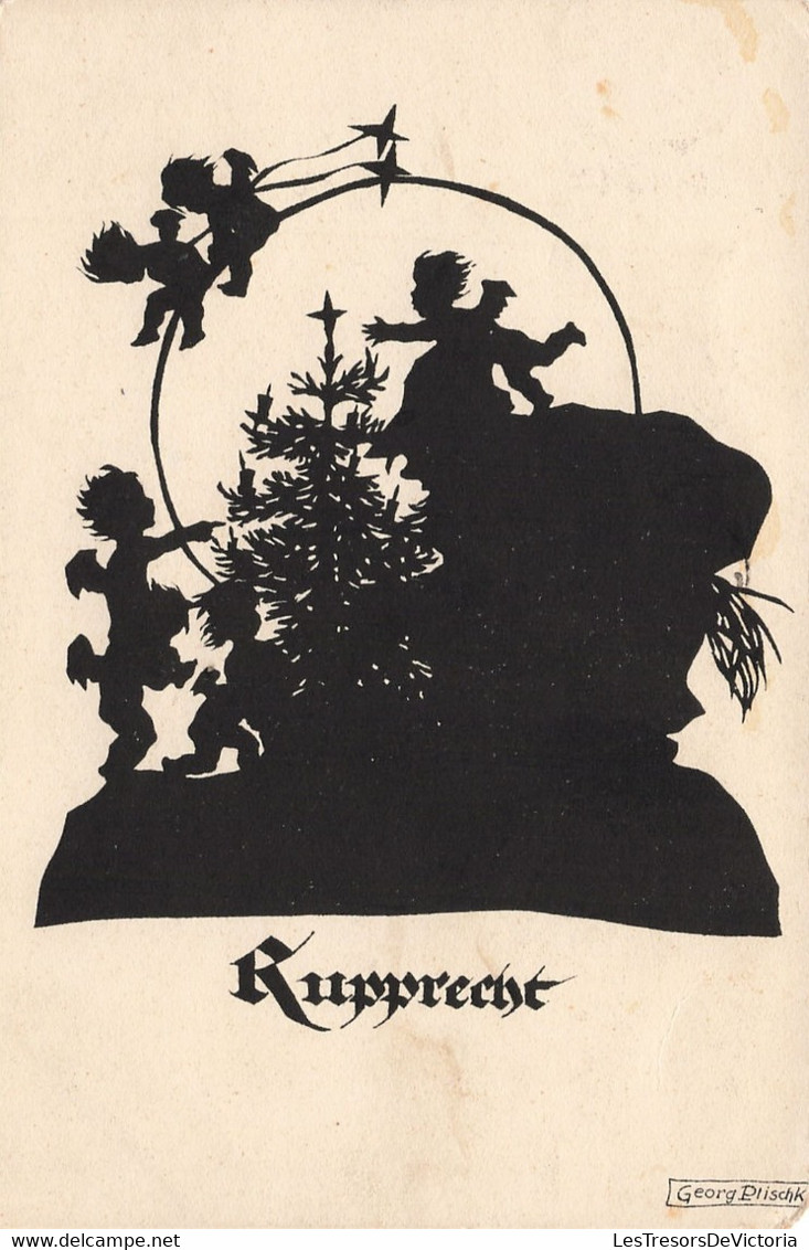 CPA - Fantaisies - Ruupprecht Silhouette - Geor Plischk - Oblitéré 1927 - Scherenschnitt - Silhouette