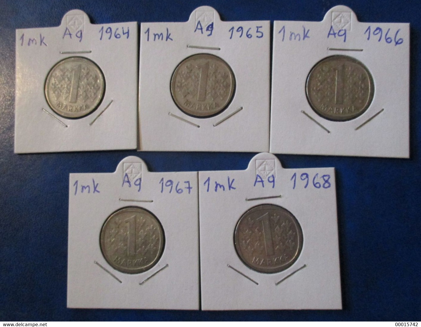 FINLAND SILVER MARKKA 5 PCS 1964-68  D-1245 - Finlande