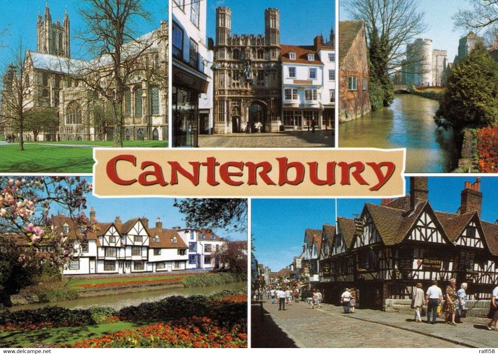 2 AK England * Ansichten Von Canterbury Butchery Lane, Westgate Gardens, Cathedral & City Wall, Christ Church Gate * - Canterbury