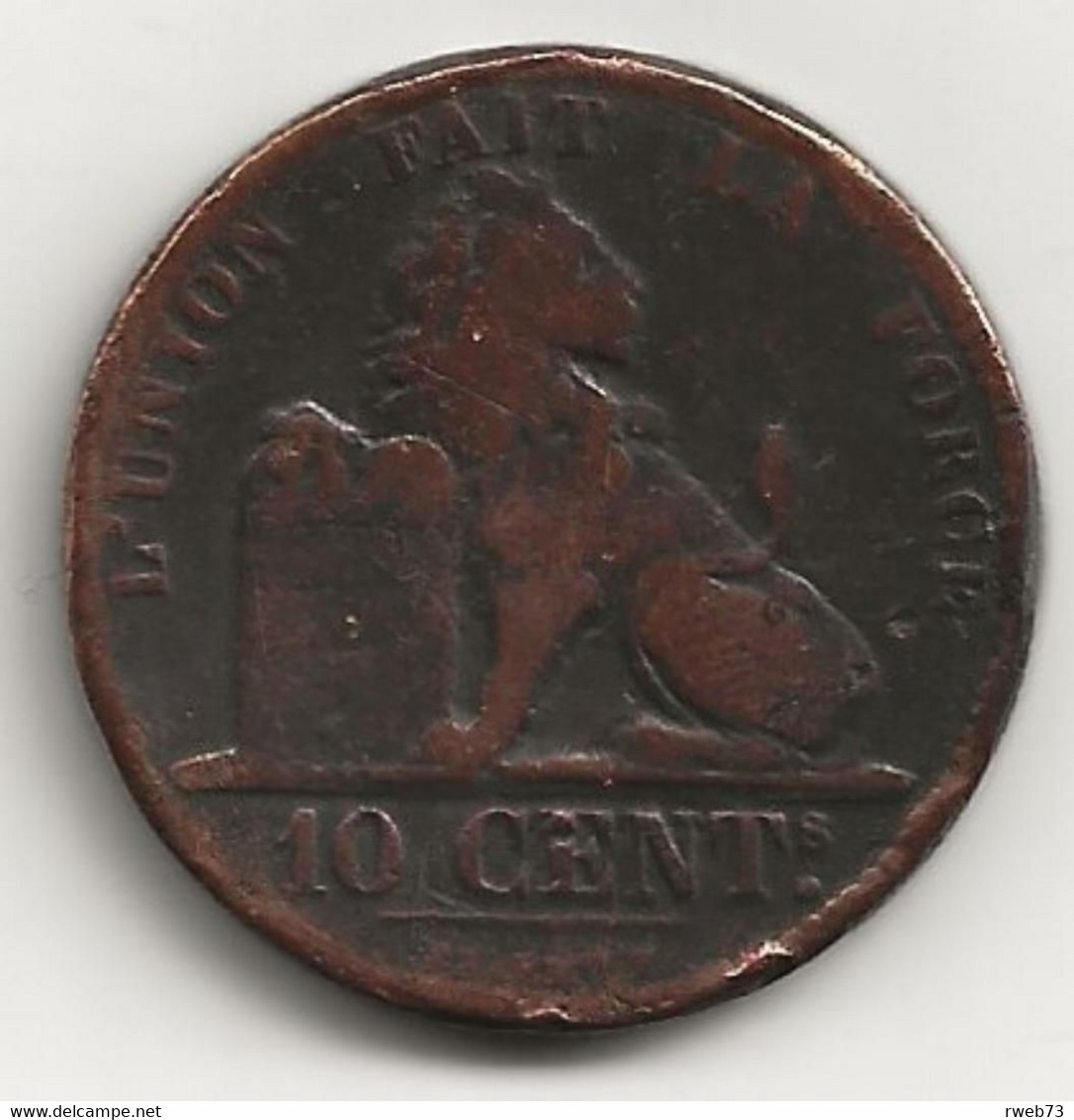 BELGIQUE - 10 Centimes - 1833 - B/TB - 10 Centimes