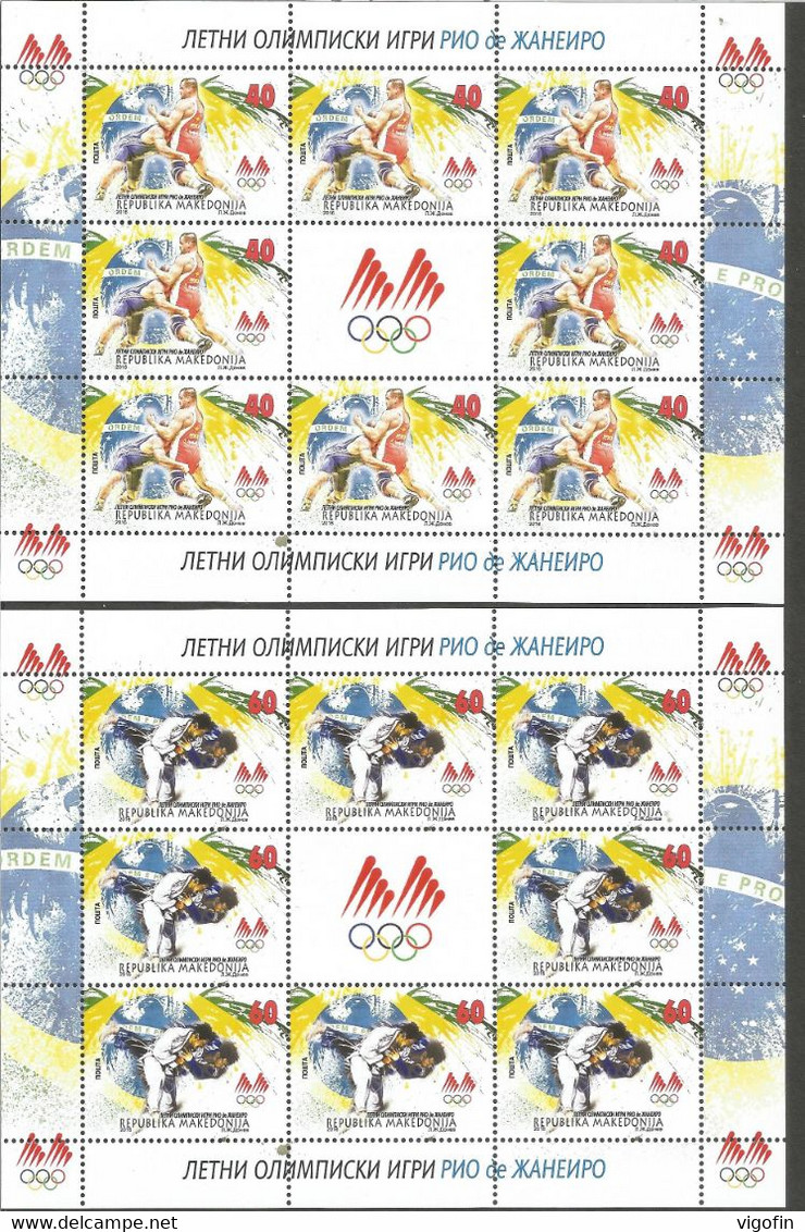 MK 2016-769-70 OLY RIO, MAKEDONIA, 2MS, MNH - Verano 2016: Rio De Janeiro