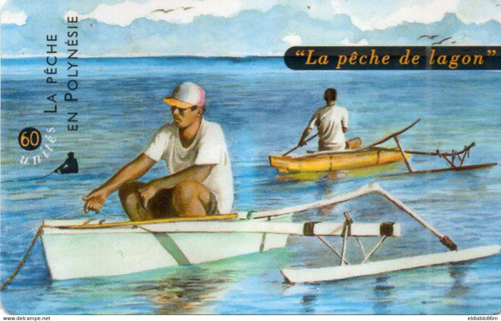 FRENCH POLYNESIA - CHIP CARD - LA PECHE DE LAGON - Polynésie Française
