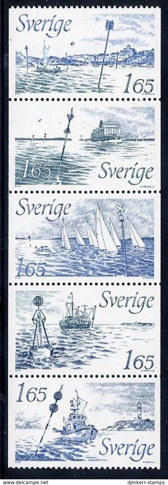 SWEDEN 1982 International Buoyage System MNH / **.  Michel 1196-1200 - Ungebraucht