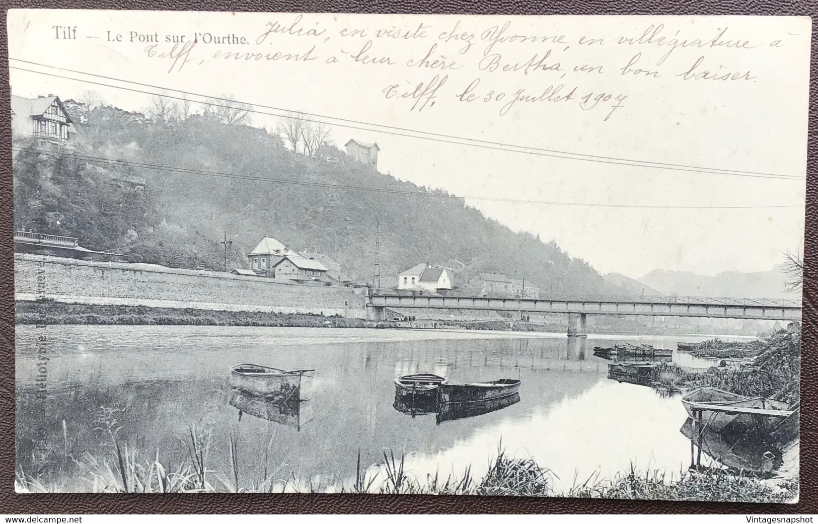 TILF Le Pont Sur L’Ourthe. Carte Postée En 1907 - Esneux