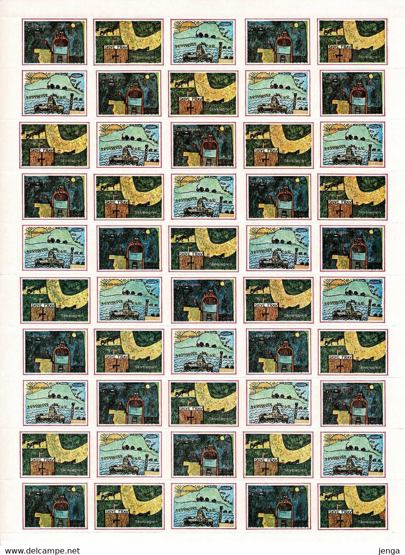 Denmark; Poster Stamp Sheet.  Skive Egnen.  Sheet With 50 Stamps; MNH(**), Not Folded. - Hojas Completas