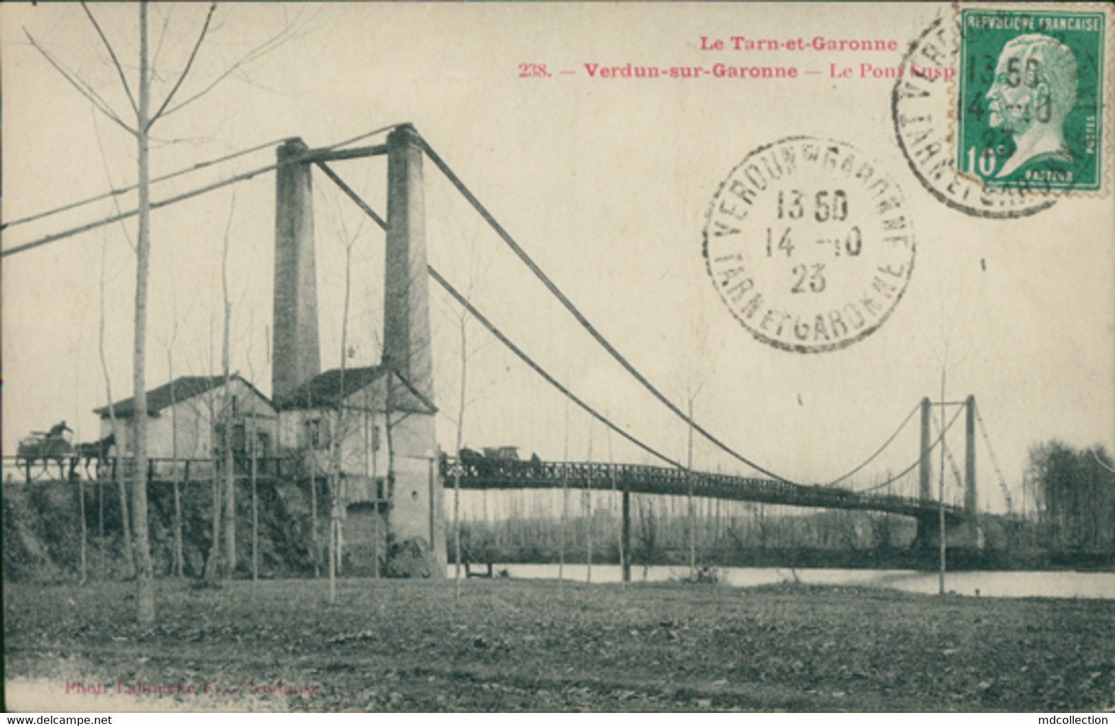 82 VERDUN SUR GARONNE / Le Pont Suspendu / - Verdun Sur Garonne