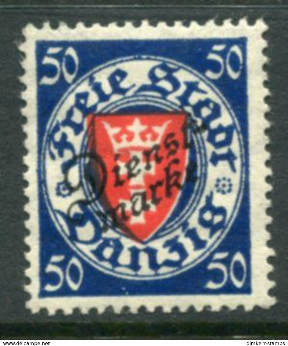 DANZIG 1924 Official Overprint. On Arms 50 Pf. MNH / **.  Michel Dienst 50 - Dienstmarken