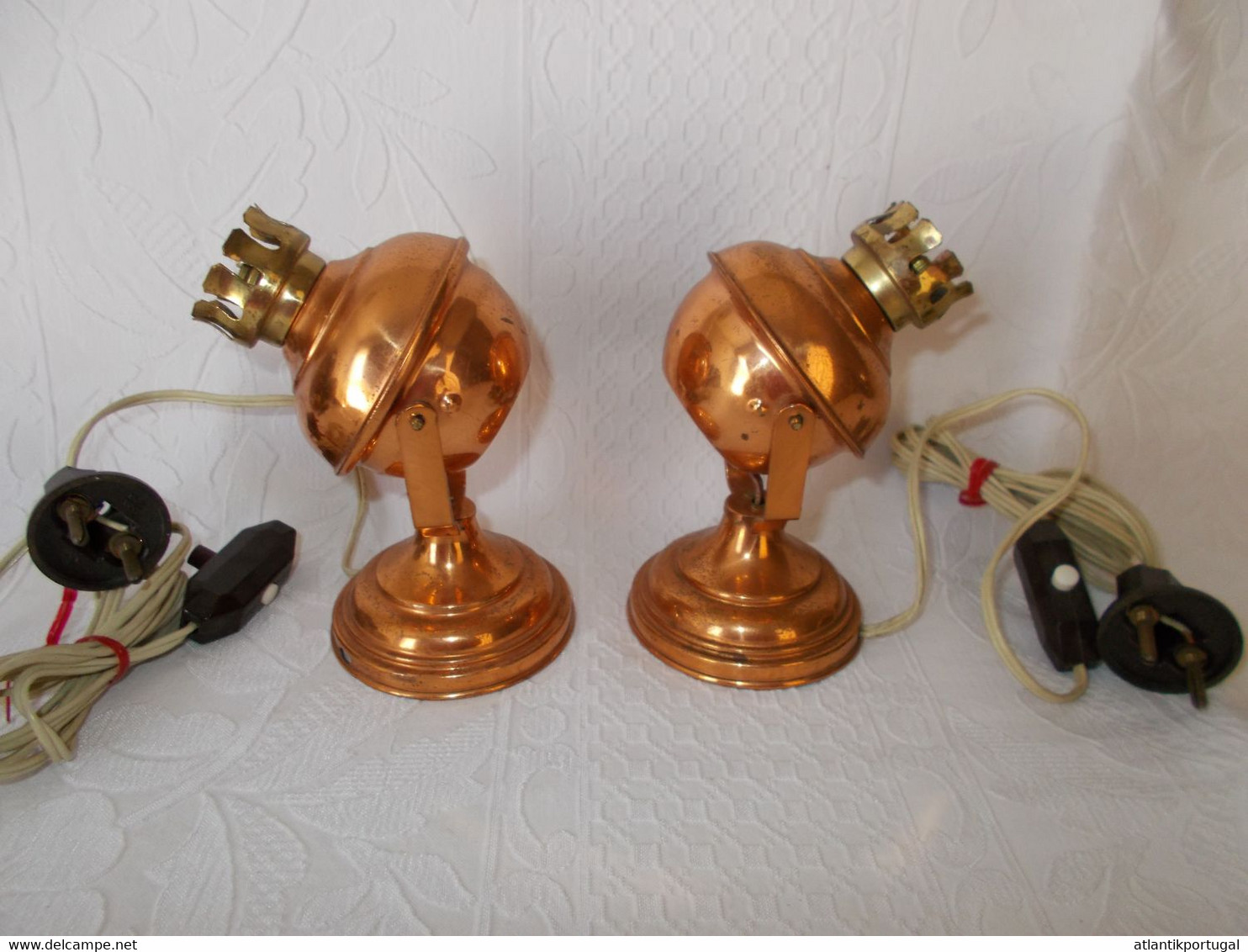 Vintage  Kupfer Tischlampen, Wandlampen, Wandleuchter. - Coppers