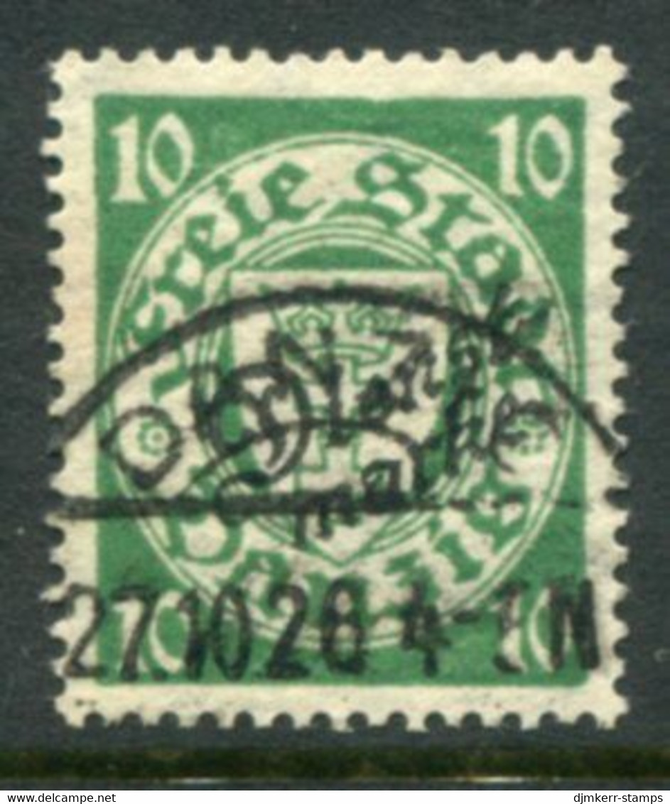 DANZIG 1924 Official Overprint On Arms 10 Pf. Used.  Michel Dienst 42 - Officials