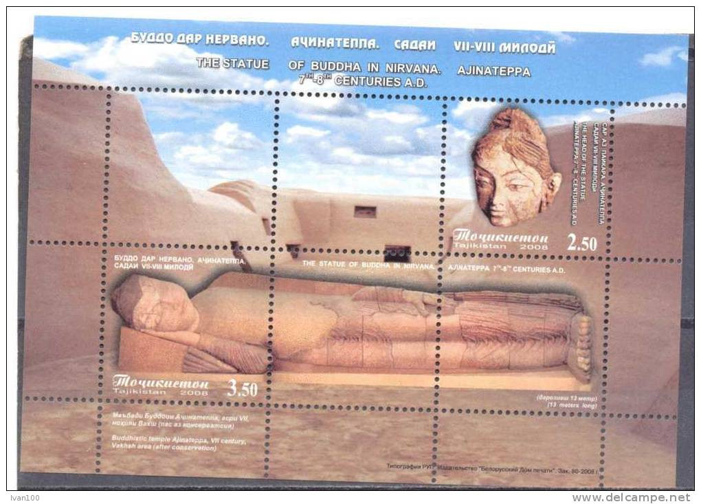 2008. Tajikistan, Sleeping Budda, S/s, Mint/** - Tadzjikistan