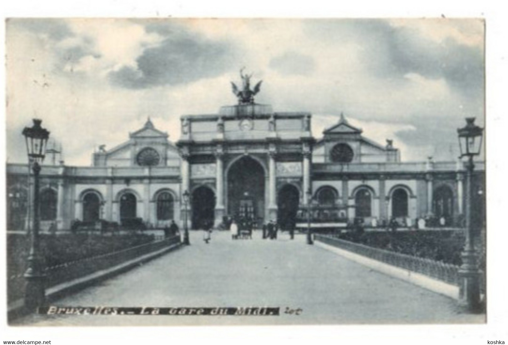 BRUXELLES - La Gare Du Midi - Verzonden / Envoyée 1905 - Chemins De Fer, Gares