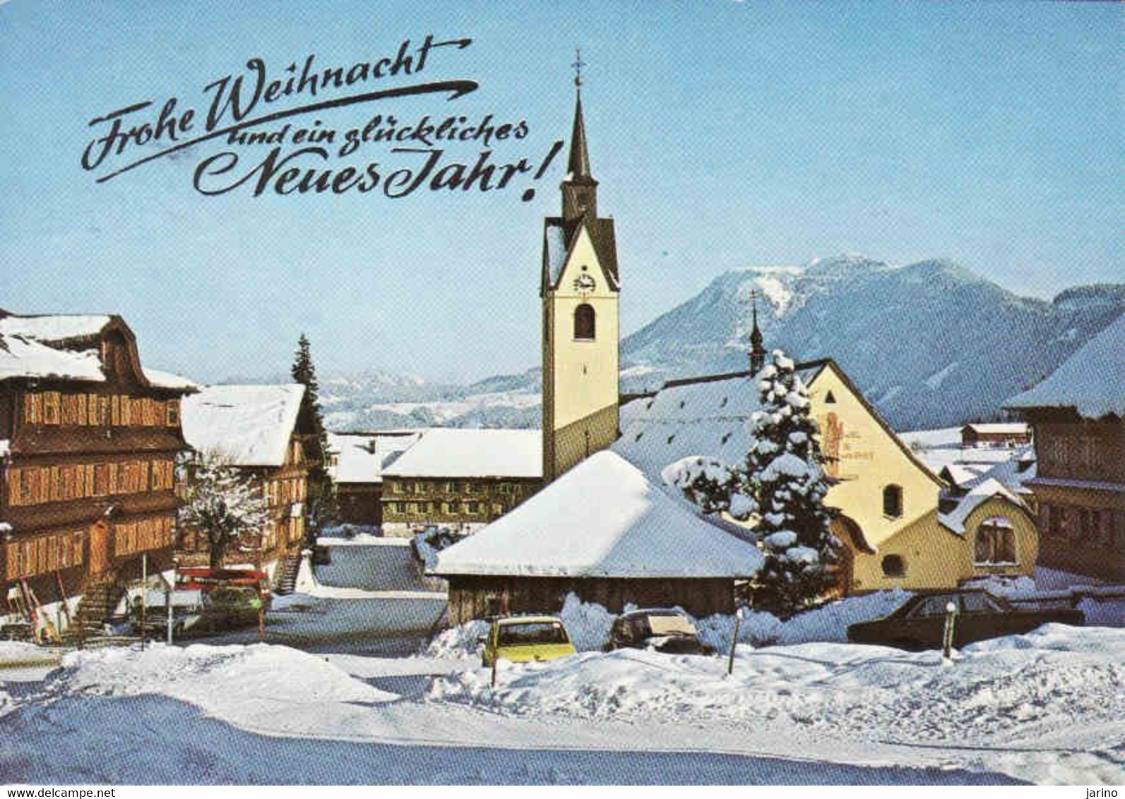 Austria, Vorarlberg, Dorfplatz In Schwarzenberg, Bregenzerwald, Gebraucht 1986 - Bregenzerwaldorte