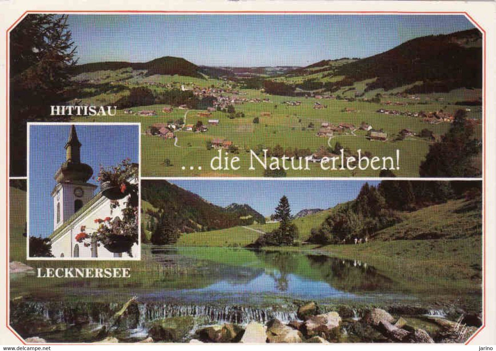 Austria, Vorarlberg, Hittisau Im Bregenzerwald Mit Wandergebiet Lecknersee, Gebraucht 1988 - Bregenzerwaldorte