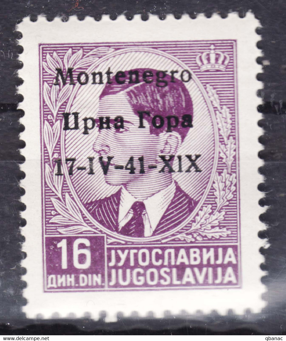 Italy Occupation Of Montenegro 1941 Mi#12 Sassone#12 Mint Hinged - Montenegro