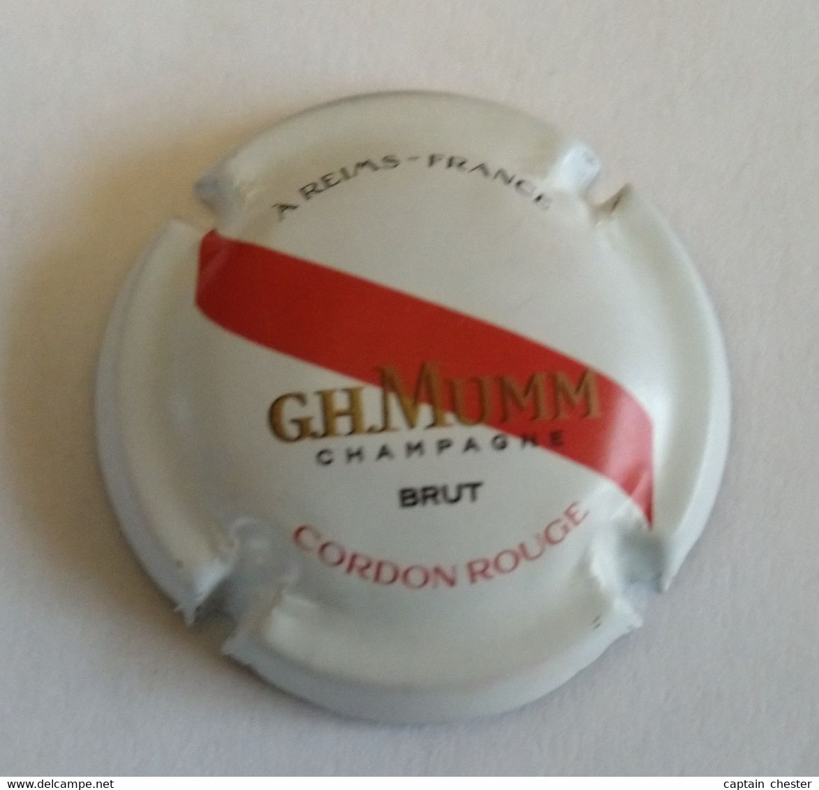 PLAQUE DE MUSELET DE CHAMPAGNE " G H MUMM - BRUT CORDON ROUGE " - Mumm GH