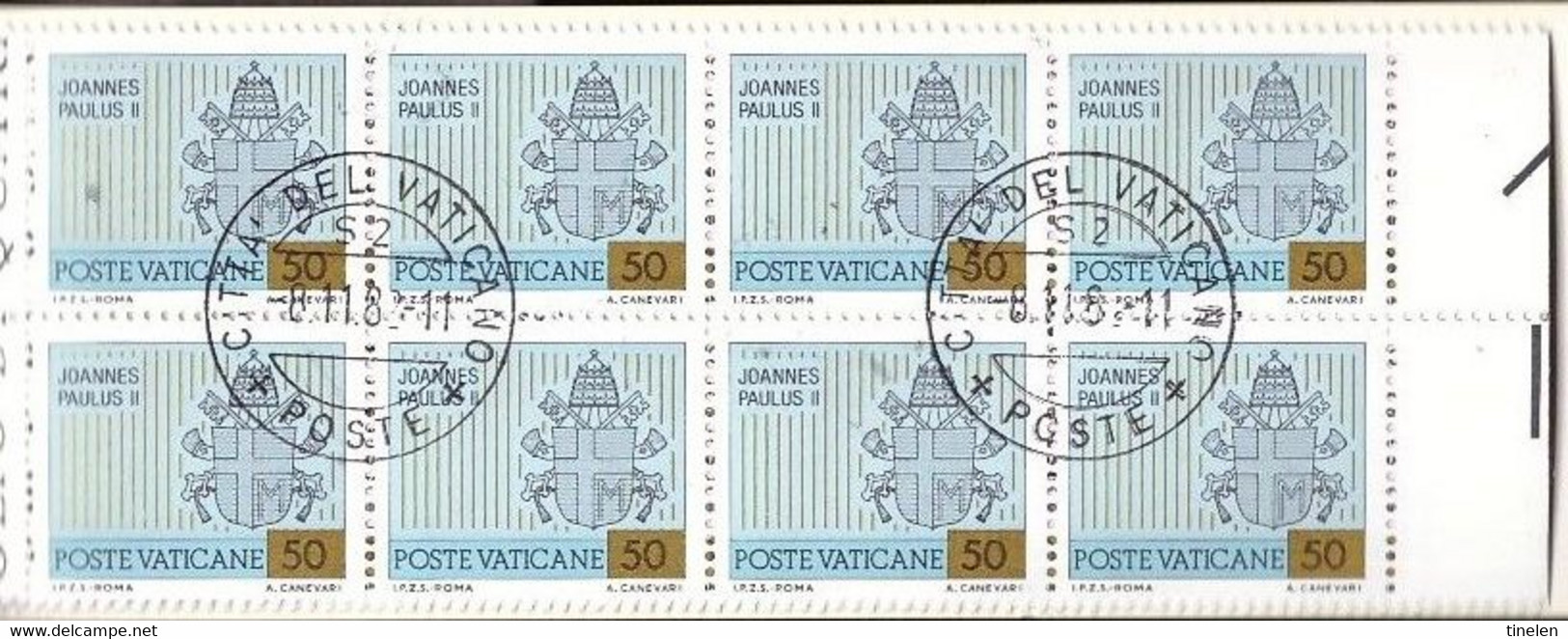 1982 Vaticano - Viaggi, Libretto - Obliterato 8.11.1982 - Carnets