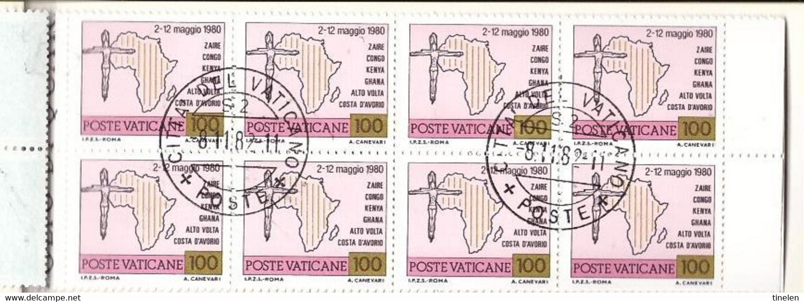 1982 Vaticano - Viaggi, Libretto - Obliterato 8.11.1982 - Libretti