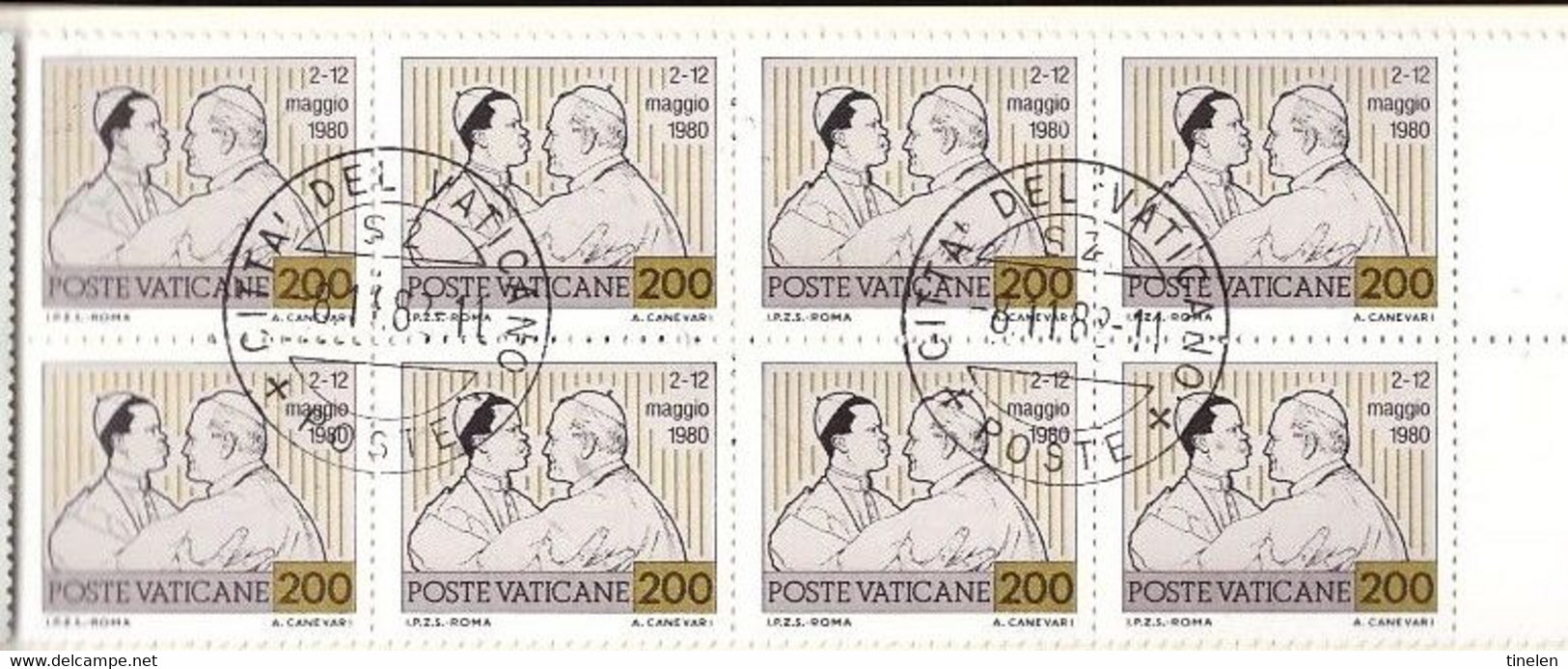 1982 Vaticano - Viaggi, Libretto - Obliterato 8.11.1982 - Carnets