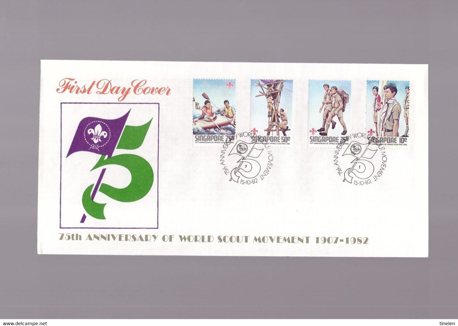 Singapore 75th Anniversary Of World Scout Movement 1907-1982 FDC - Oblitérés