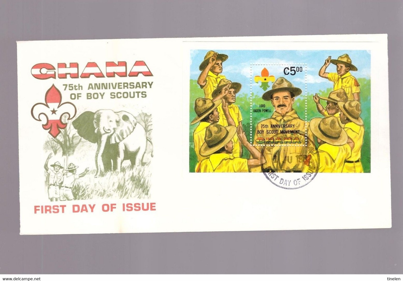 Ghana -   1982 Fdc Scout - Oblitérés