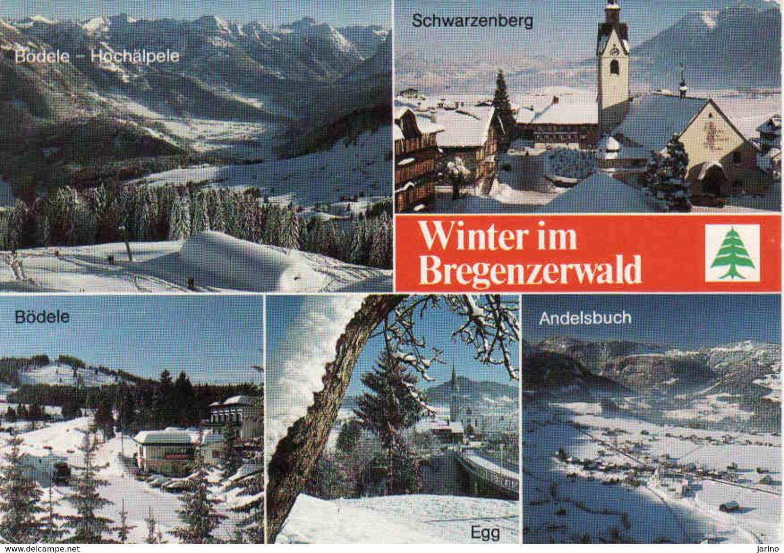 Austria, Vorarlberg, Bregenzerwald, Boedele, Swarzenberg, Egg, Andelsbuch, Gebraucht 1985 - Bregenzerwaldorte