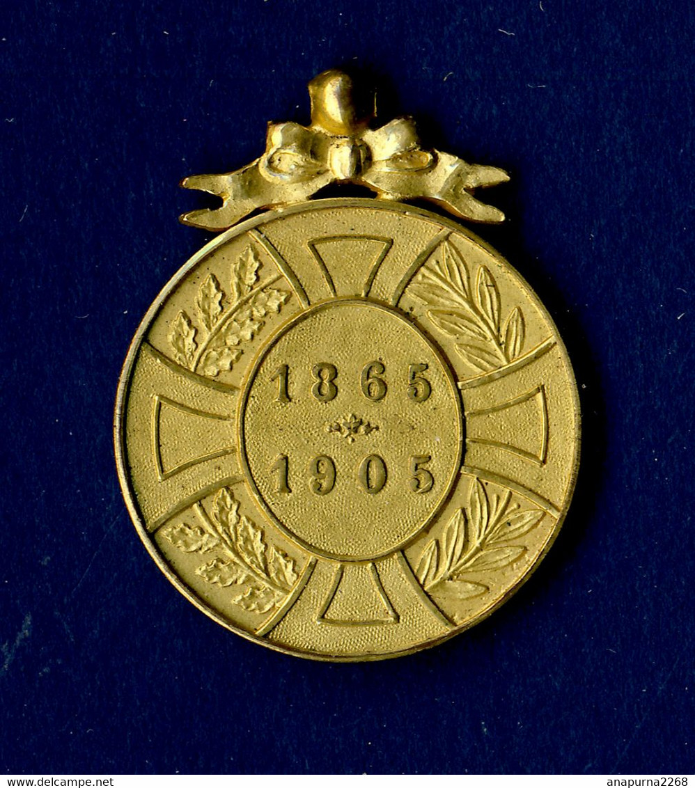 BELGIQUE ....MEDAILLE  DECORATION....COMMEMORATION DU REGNE DE LEOPOLD II......1865 / 1905 - Monarchia / Nobiltà