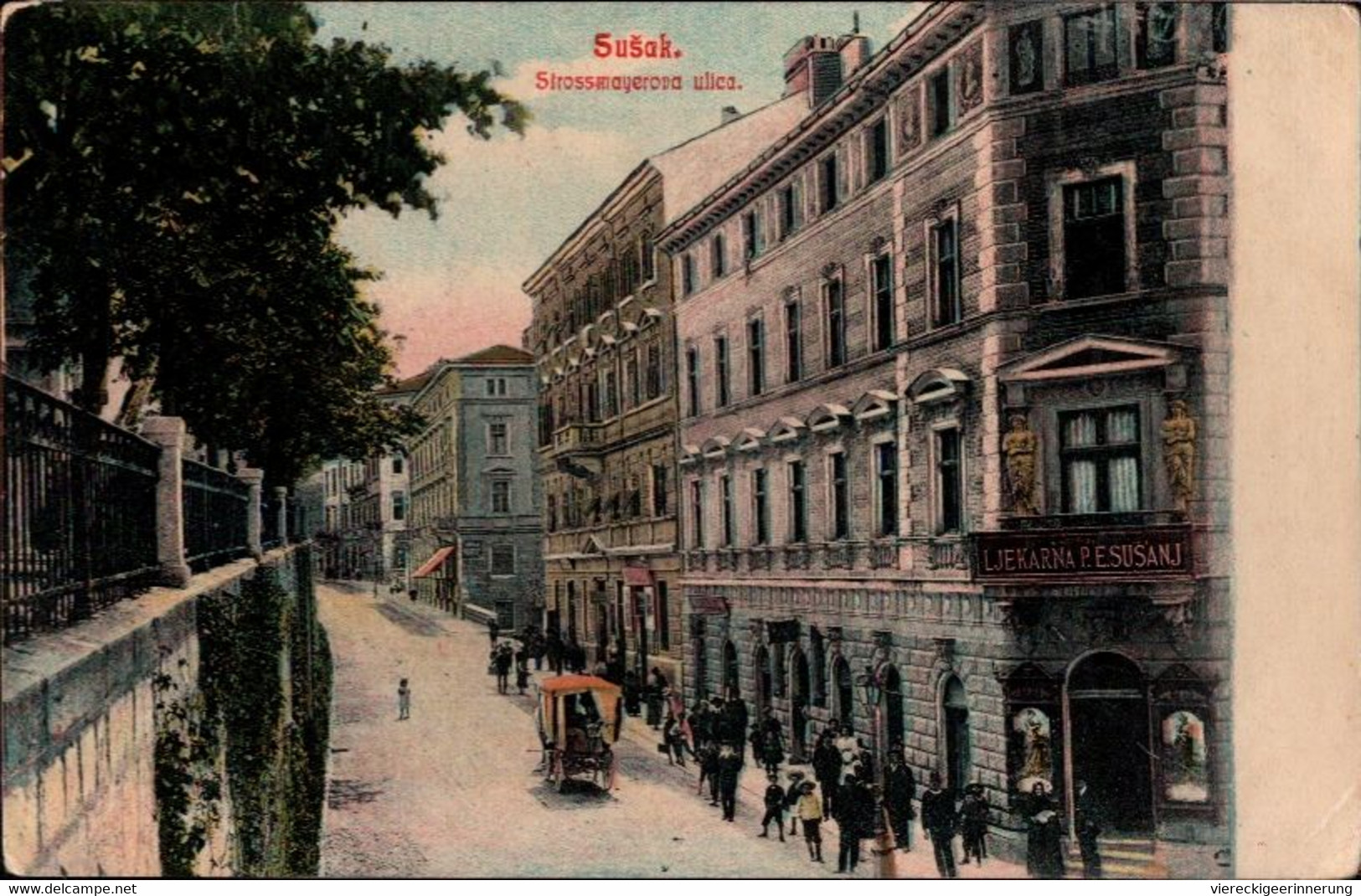 ! Ansichtskarte Aus Susak Bei Fiume, Strossmayerova Ulica, 1912, Bei Fiume, Kroatien, Croatia - Croatie