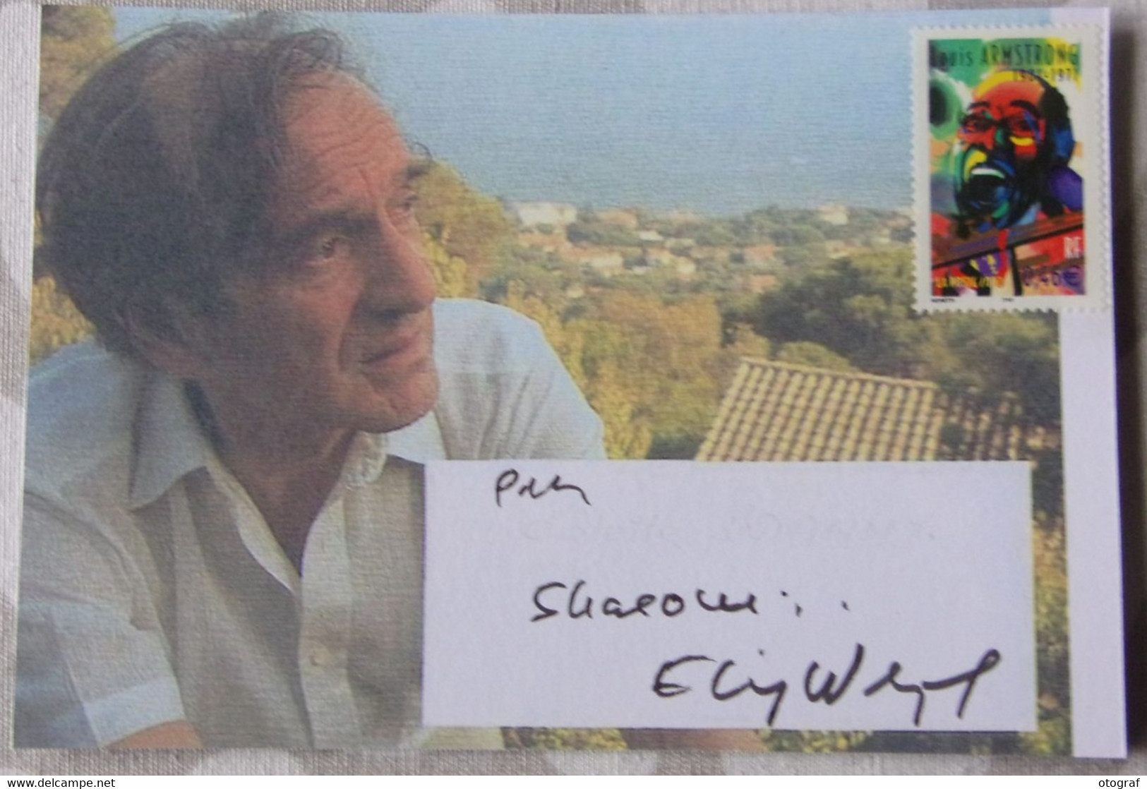 Elie WIESEL - Signé / Hand Signed / Dédicace / Autographe Authentique - Premi Nobel