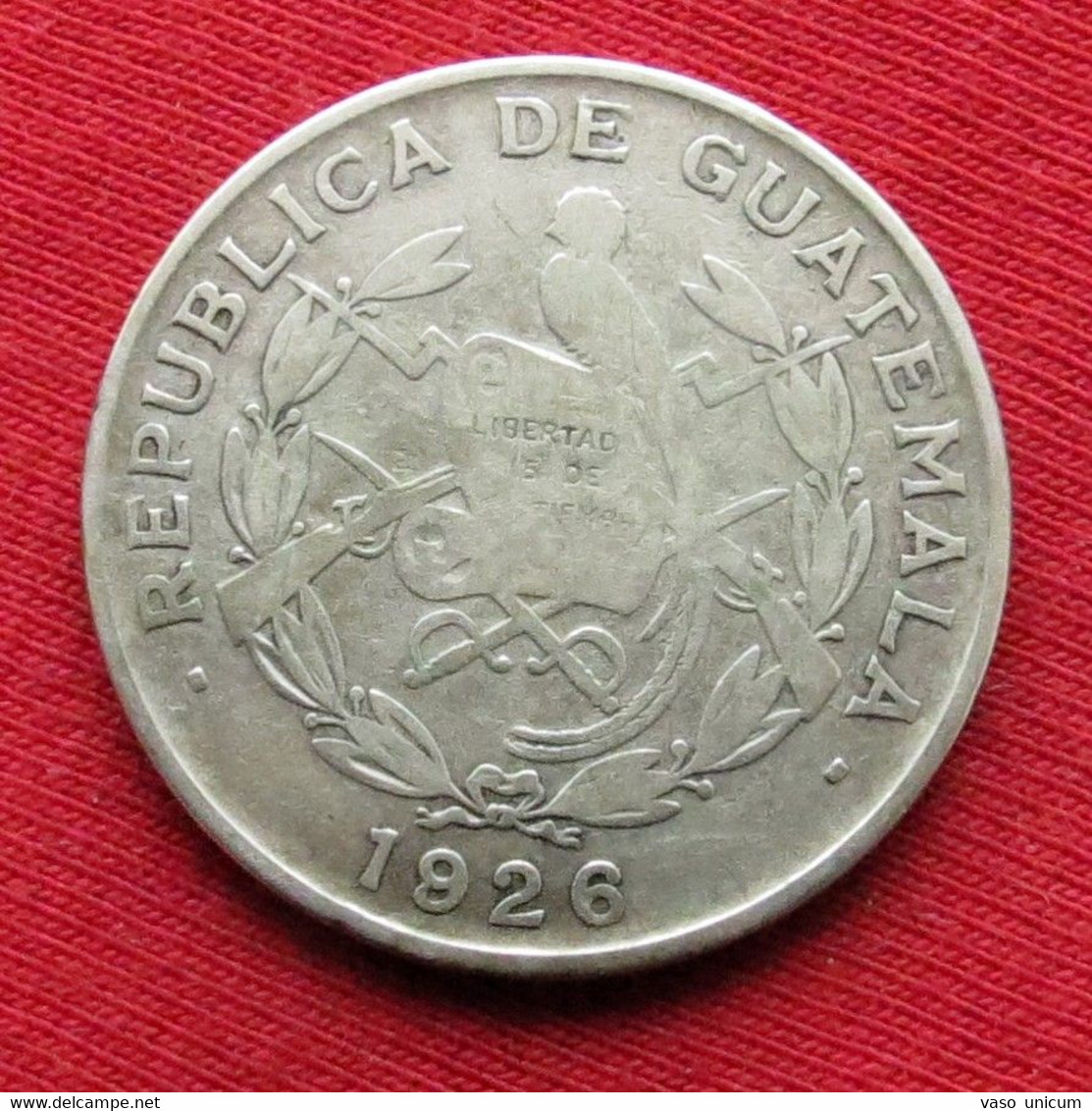 Guatemala 25 Centavos 1/4 Quetzal 1926 - Guatemala