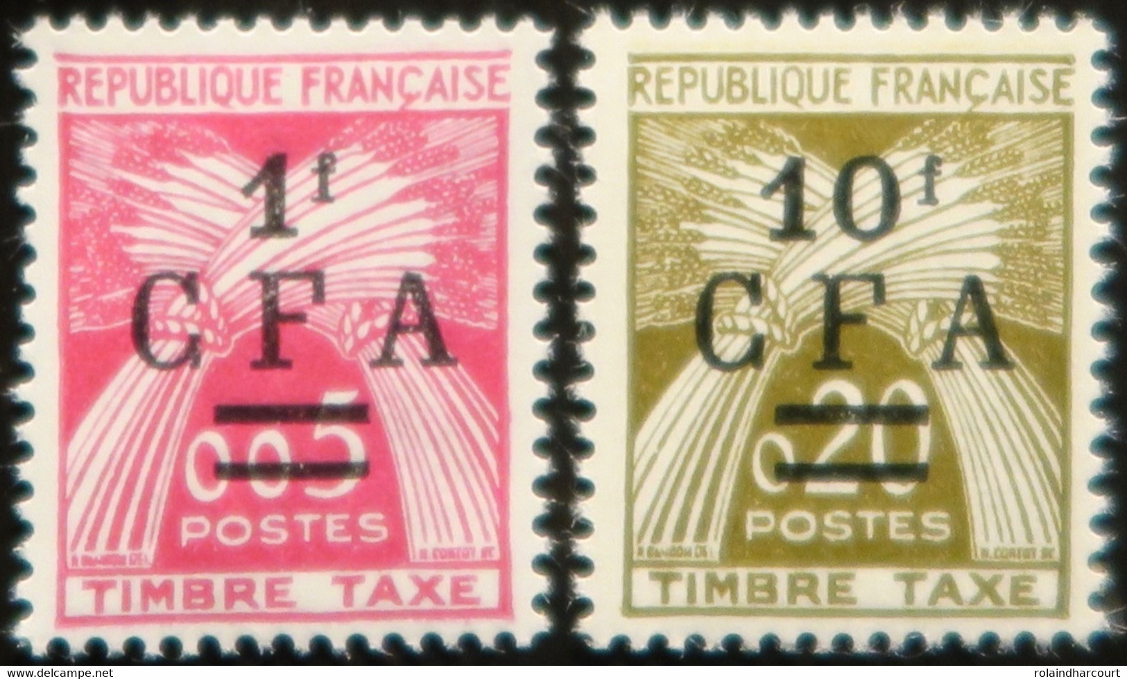 LP3844/1903 - 1962/1964 - COLONIES FRANÇAISES - REUNION - TIMBRES TAXE - N°45 Et 46 NEUFS** - Timbres-taxe