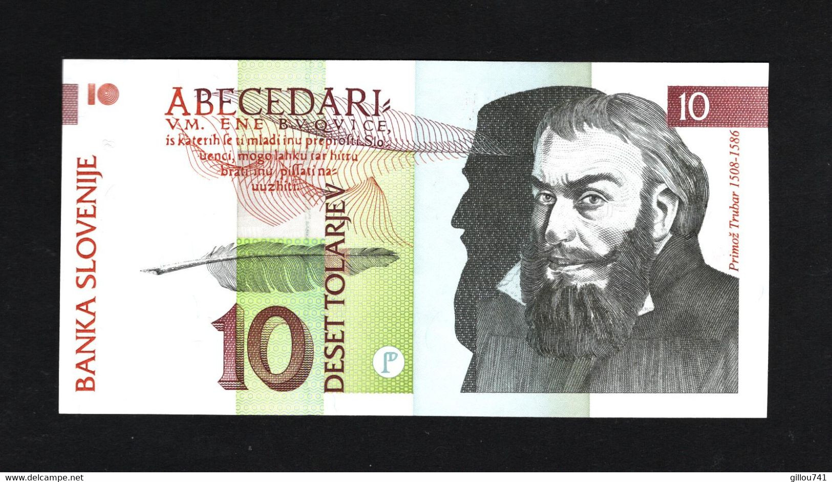 Slovénie, 10 Tolarjev, 1992-2005 Issue - Slovénie